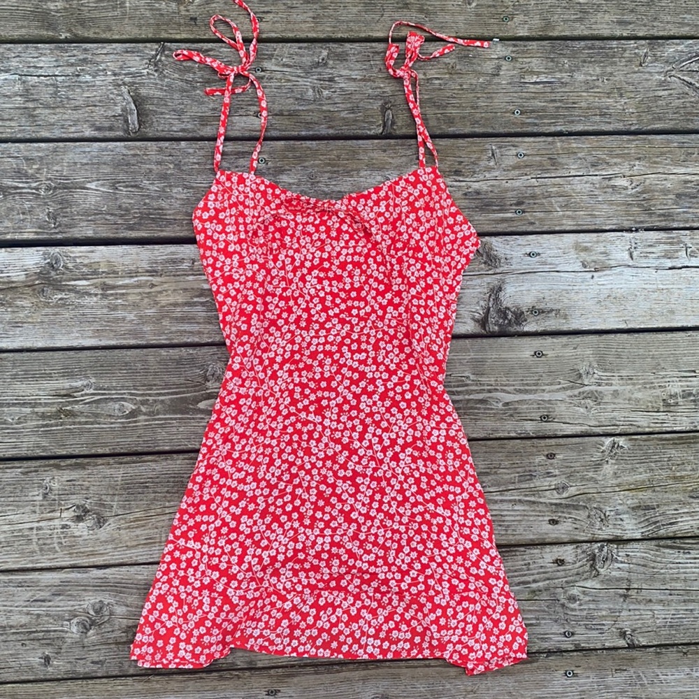 Red Floral Dress - Picture 2 of 4